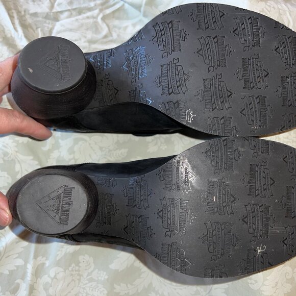 FLUEVOG EAST END TEMPLETON BLACK Single Eyelet Lace-Up Heeled Shoes - LIKE NEW - Picture 9 of 15